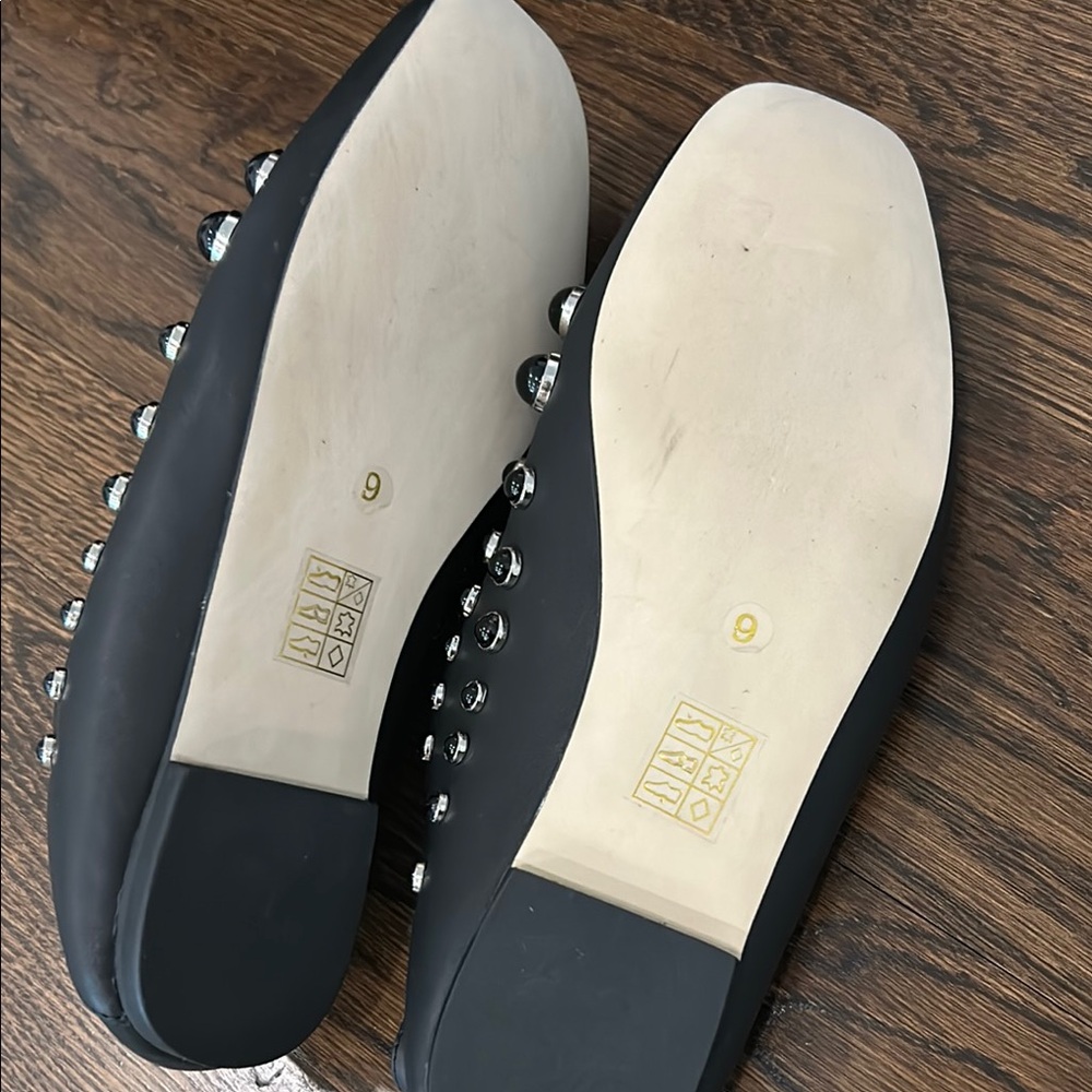 Black Studded Loafers - Picture 2 of 2